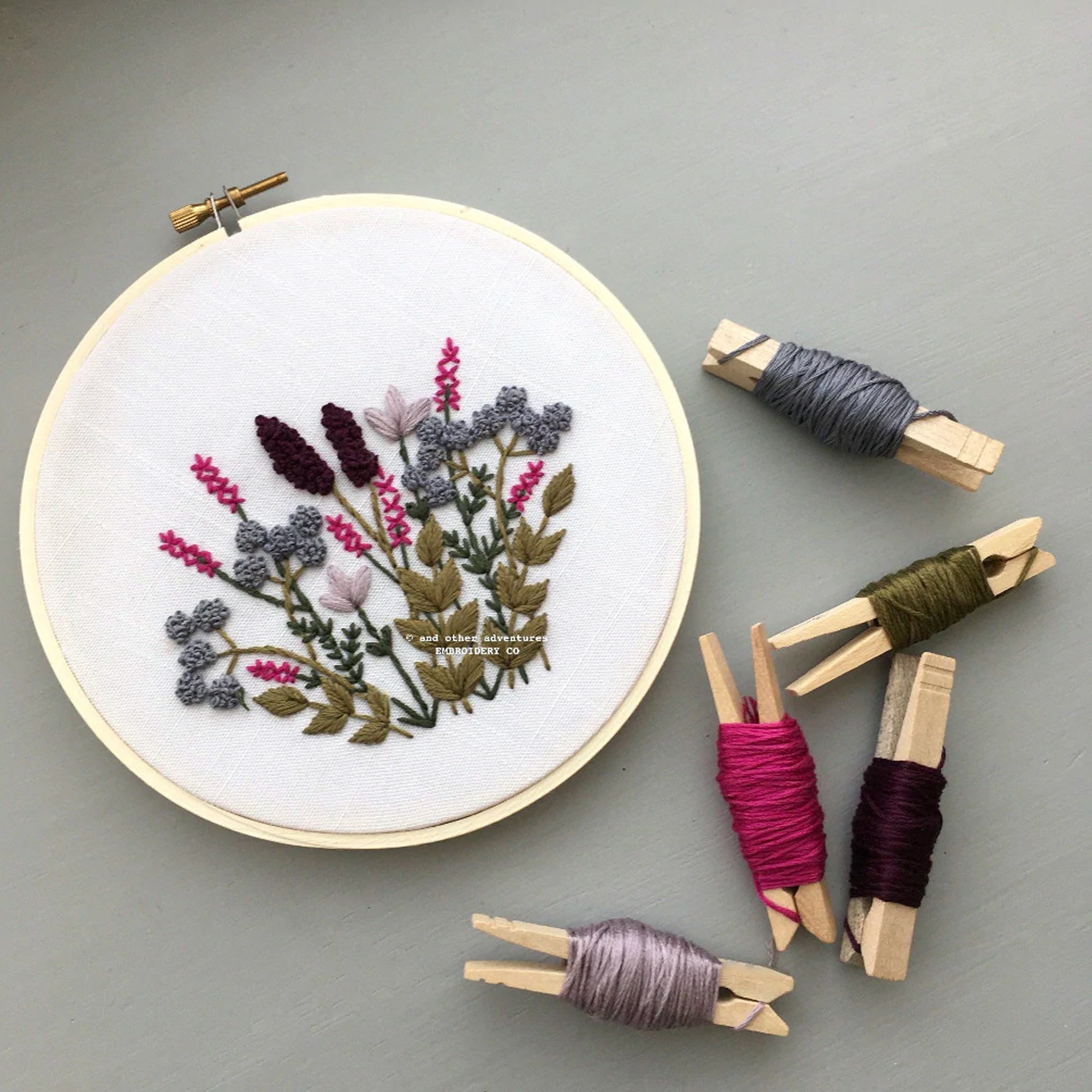 Hand Embroidery Kit - Inverness in Lilac - And Other Adventures