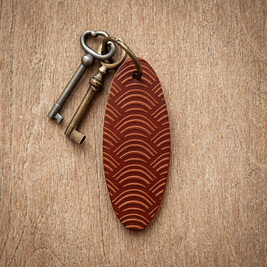 Artisan Leather Keychain Design 03