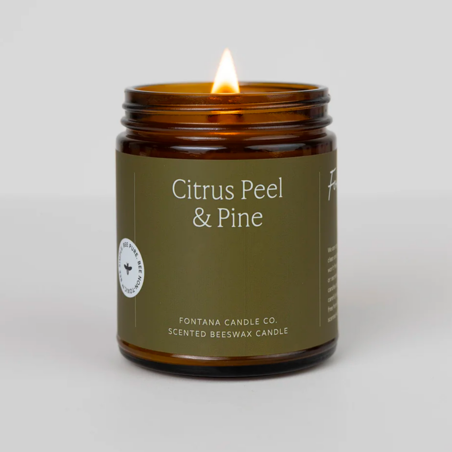 Citrus Peel and Pine Beeswax Candle