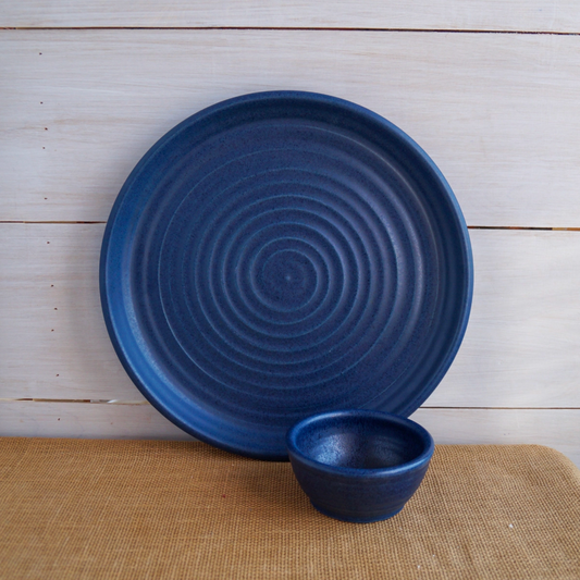 Farmhouse Ridges Chip & Dip Set | Denim