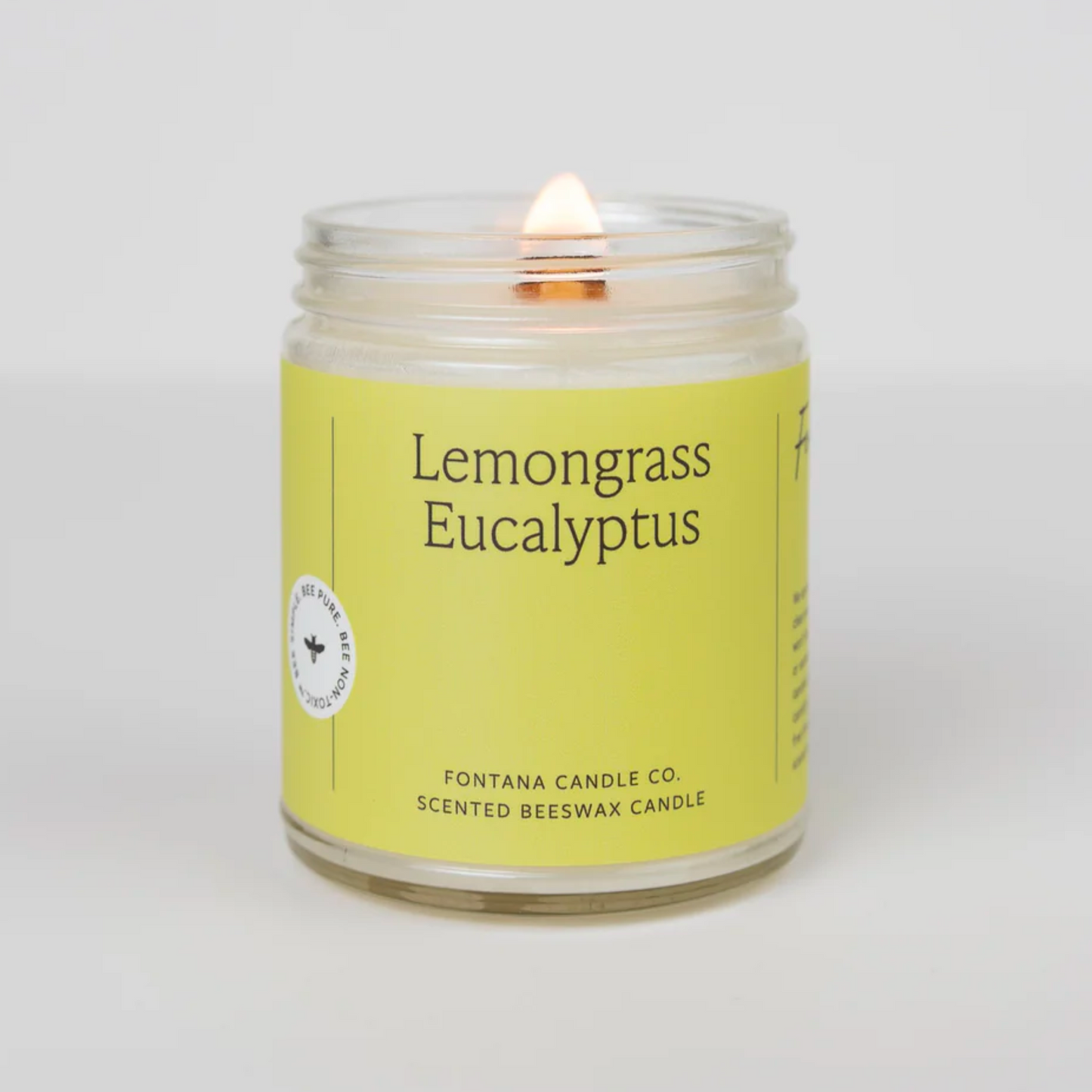 Lemongrass Eucalyptus Beeswax Candle