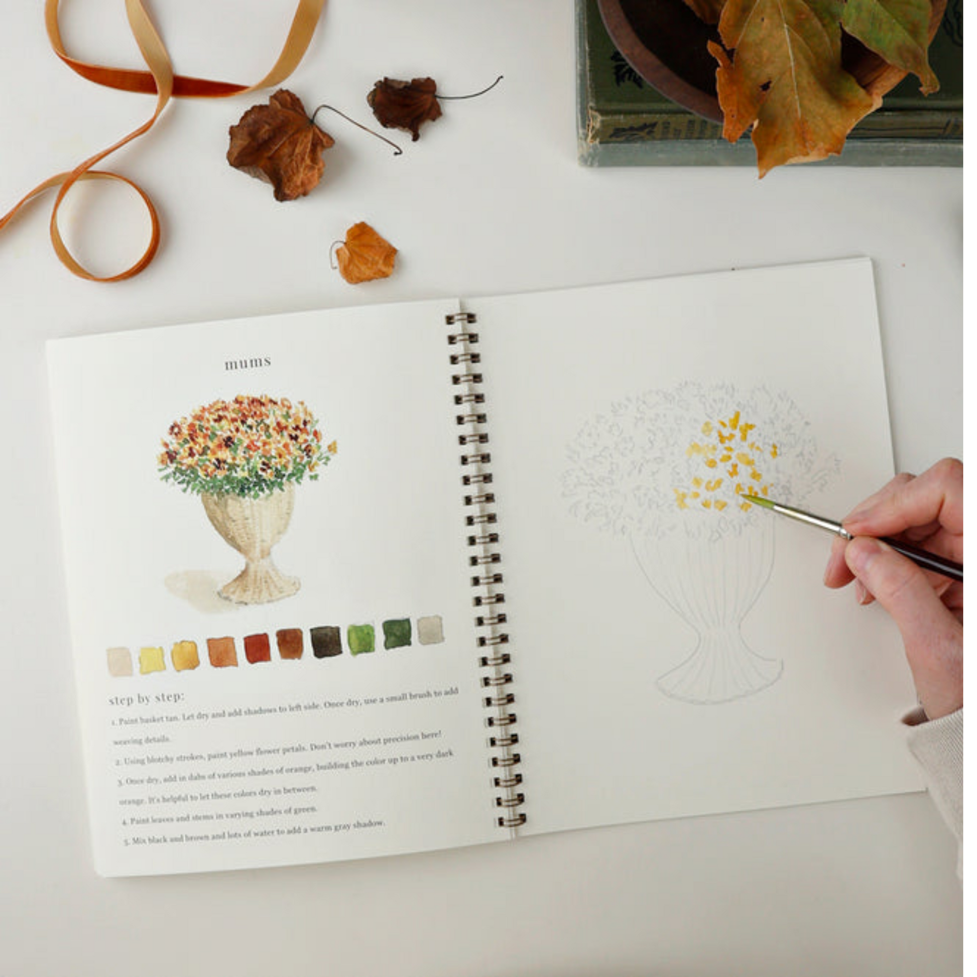 bouquets watercolor workbook