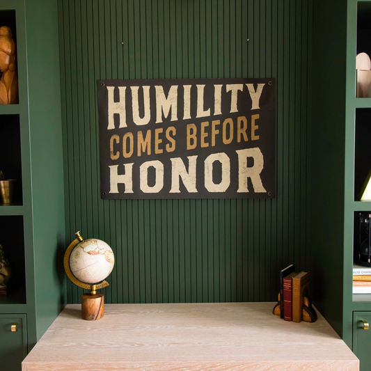 Humility Before Honor Canvas Banner