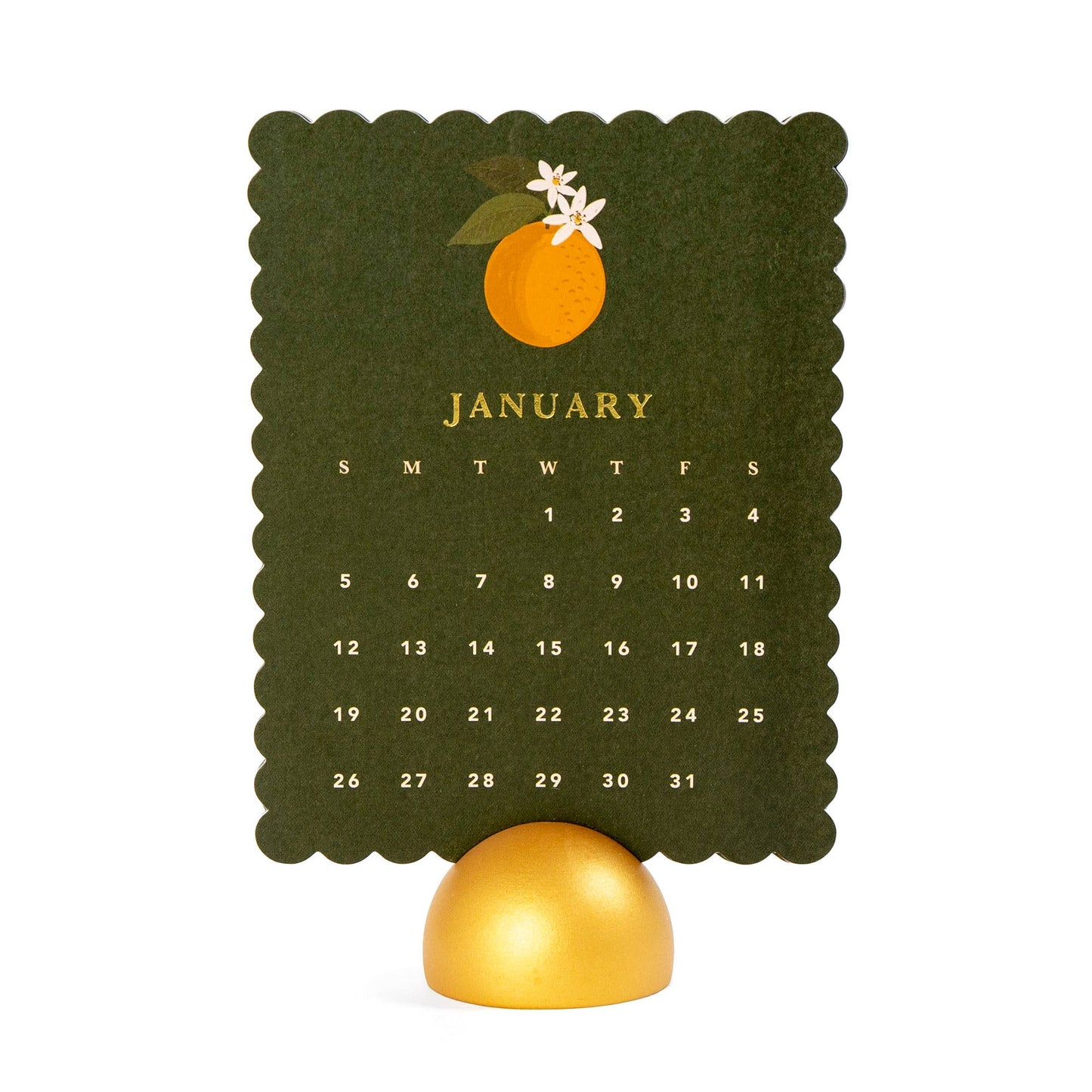 2025 Scalloped Desk Calendar