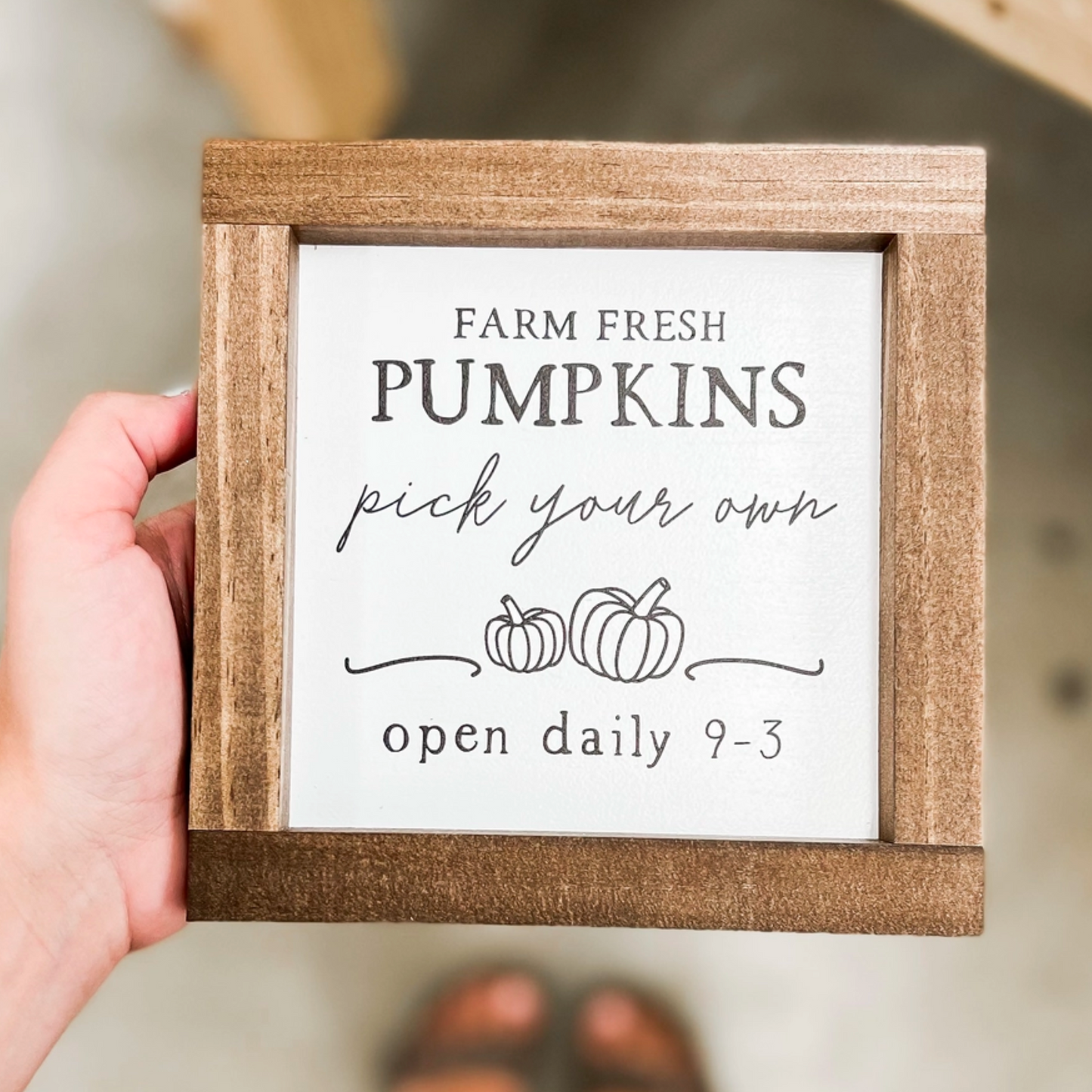 Farm Fresh Pumpkins Wood Sign